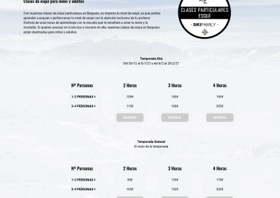 Disenadores Web Esqui Snowboard Tarifas